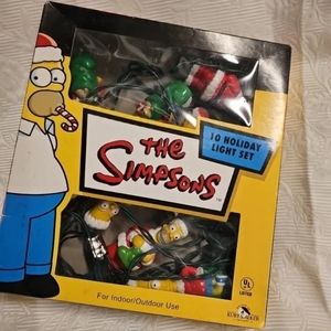 THE SIMPSONS CHRISTMAS LIGHT SET ~ 10 LIGHT COVERS ! (& LIGHTS) 2003 KURT ADLER
